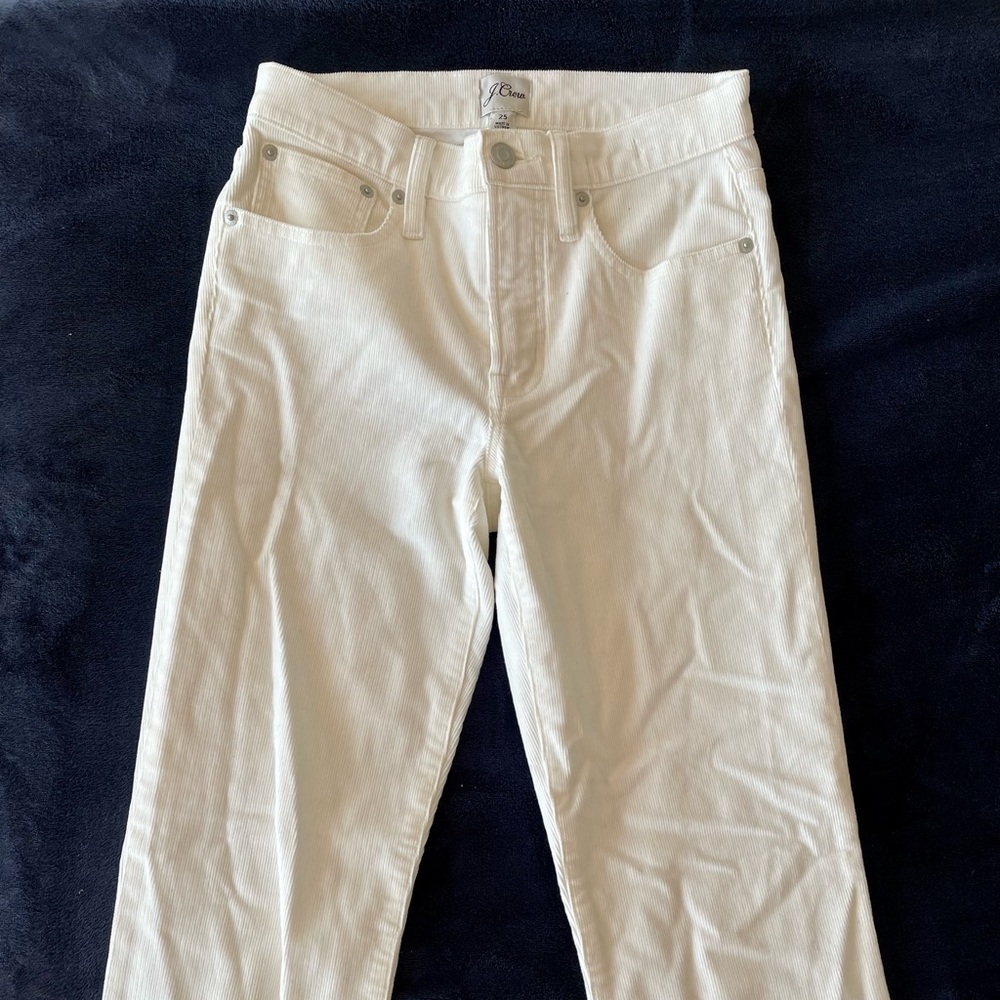 JCREW (never been worn) size 25 white/cream corduroy pants